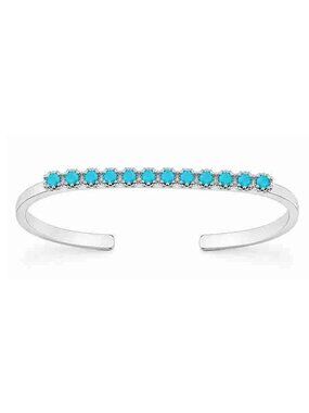 Genuine Turquoise Bracelet Solid .925 Sterling Bracelet